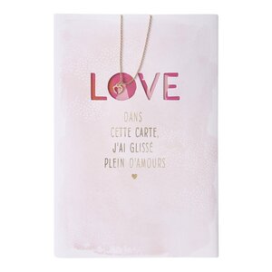Carte amour collier coeur - draeger paris
