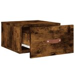 vidaXL Tables de chevet murales 2 Pièces chêne fumé 35x35x20 cm