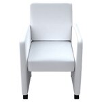 vidaXL Chaises à manger lot de 6 blanc similicuir