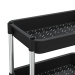 vidaXL Chariot de cuisine 5 niveaux Noir 42x29x128 cm Fer et ABS