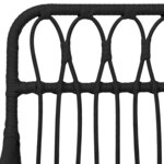 vidaXL Chaises de jardin lot de 2 avec accoudoir Noir 56x64x80 cm