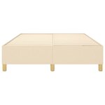 vidaXL Cadre de lit sans matelas crème 140x200 cm tissu