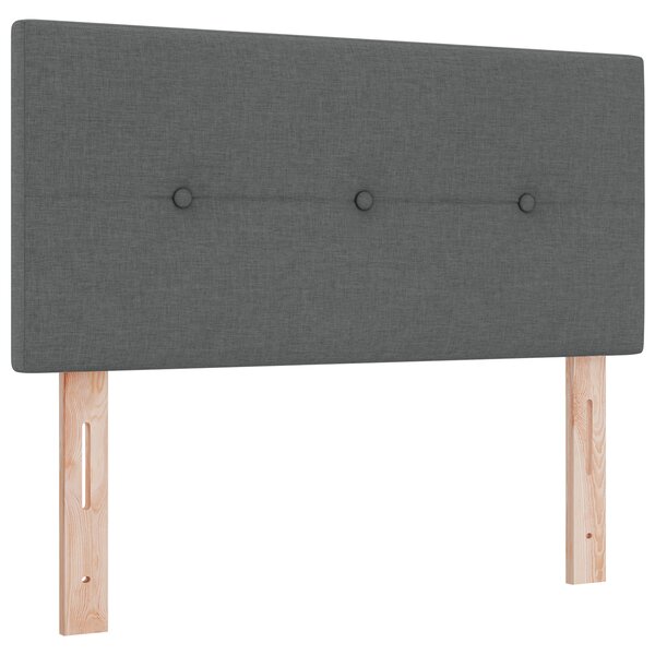 Tête de lit capitonnée gris foncé 80 cm en tissu