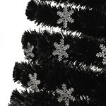vidaXL Sapin de Noël et flocons de neige LED Noir 240 cm Fibre optique
