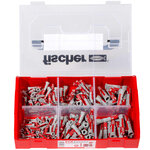 Fischer ensemble de chevilles murales fixtainer duopower 210 pcs