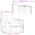 vidaXL Fauteuil de massage inclinable Marron foncé Tissu