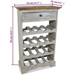 vidaXL Casier à bouteilles Bois massif de récupération 55 x 23 x 85 cm