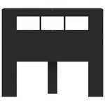 vidaXL Tête de lit à LED noir 120x18 5x103 5 cm bois d'ingénierie
