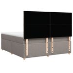 vidaXL Sommier à lattes de lit avec matelas Taupe 180x200 cm Tissu