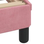vidaXL Cadre de lit avec tête de lit Rose 90x200 cm Velours