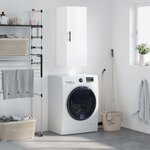 vidaXL Armoire murale blanc brillant 34 5x34x90 cm