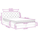 vidaXL Lit avec matelas rose 120x200 cm velours
