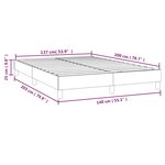 vidaXL Cadre de lit Gris foncé 140 x 200 cm Tissu