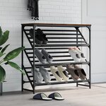 vidaXL Étagère à chaussures chêne marron 90x30x85 cm bois d'ingénierie