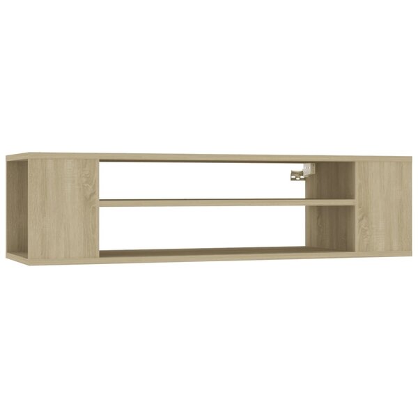 vidaXL Meuble TV suspendu Chêne sonoma 100x30x26 5 cm Bois ingénierie