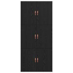 Cadre de lit de rangement vidaXL Chêne noir 100x200 cm