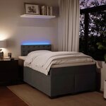 vidaXL Sommier à lattes de lit et matelas Gris foncé 120x200cm Velours