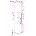 vidaXL Armoire salle de bain chêne sonoma 30x30x190 cm