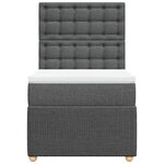 vidaXL Sommier à lattes de lit et matelas Gris foncé 90x190 cm Tissu