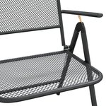 vidaXL Ensemble à manger de jardin 7 Pièces anthracite métal maille