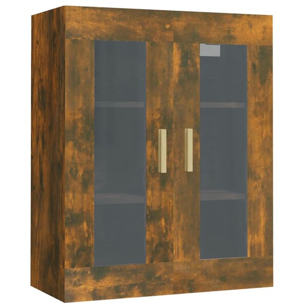 vidaXL Armoire murale suspendue Chêne fumé 69 5x34x90 cm