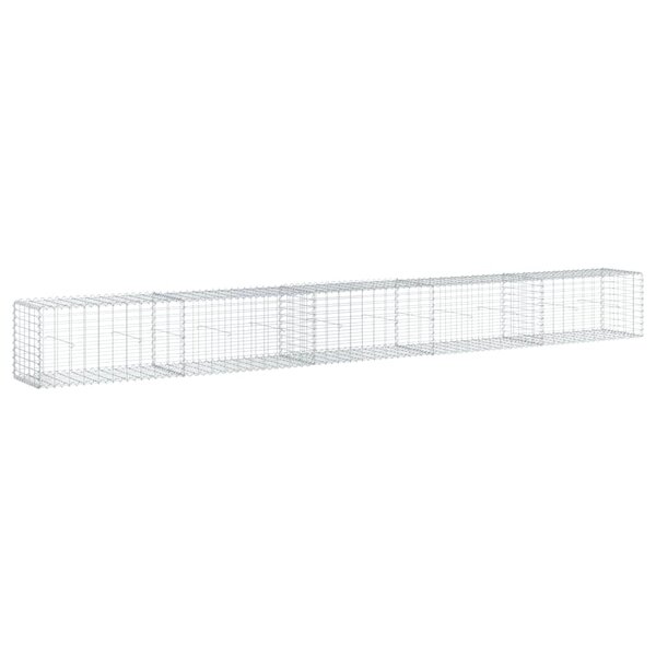 vidaXL Panier gabion avec couvercle 500x50x50 cm fer galvanisé