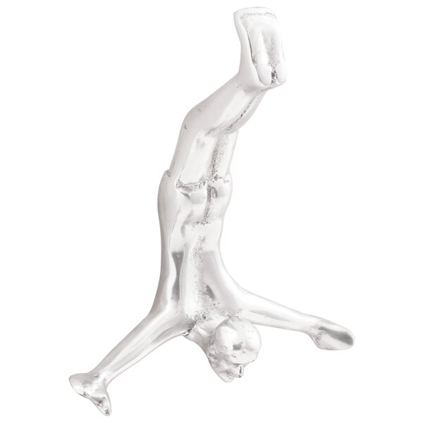 Sculpture vidaXL Argent 22x8x25 cm Aluminium Homme qui tombe