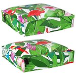 vidaXL Coussins de palette pour siège 2 Pièces Jungle tropicale 40x40x8 cm Tissu Oxford
