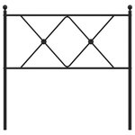 vidaXL Tête de lit métal noir 90 cm