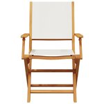 vidaXL Chaises de jardin pliantes lot de 6 tissu et bois massif