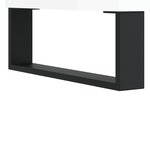vidaXL Meuble TV Blanc brillant 160x35x55 cm Bois d'ingénierie