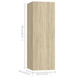 vidaXL Ensemble de meuble TV 8 Pièces Chêne sonoma Bois d'ingénierie