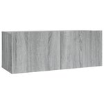 vidaXL Ensemble de meubles TV 2 Pièces Sonoma gris Bois d'ingénierie