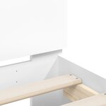 vidaXL Cadre de lit et tête de lit blanc 100x200 cm bois d'ingénierie