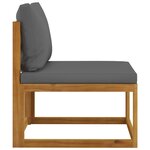 vidaXL Salon de jardin 4 Pièces avec coussin Bois d'acacia solide