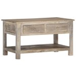 vidaXL Table basse 82x52x47 cm Bois de manguier massif