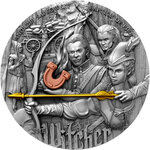 Pièce de monnaie en Argent 5 Dollars g 62.2 (2 oz) Millésime 2023 The Witcher Book BAPTISM OF FIRE