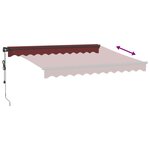 vidaXL Auvent rétractable automatique bordeaux 300x250 cm