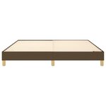 vidaXL Cadre de lit sans matelas marron foncé 160x200 cm tissu