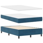 lit à ressorts vidaXL avec matelas bleu foncé 120x200 cm en velours