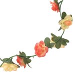 vidaXL Guirlandes de fleurs de Noël 6 Pièces rose et champagne 240 cm