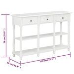 vidaXL Table console Blanc 120x30x76 cm MDF