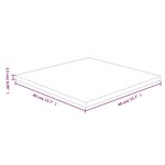 vidaXL Dessus de table carré Marron foncé40x40x2 5cm Bois chêne traité