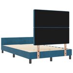Lit vidaXL Bleu foncé 120x200 cm Velours