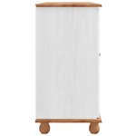 vidaXL Buffet 'ASKIM'Blanc 133.5x40x79 cm Bois massif pin