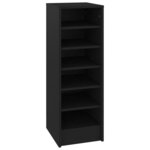 vidaXL Armoire à chaussures Noir 31 5x35x90 cm Bois d'ingénierie