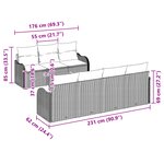 Ensemble de Sofa de Jardin 8 Pièces avec Coussins Noir Poly Rotin Acacia vidaXL