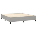 vidaXL Sommier à lattes de lit et matelas et LED Gris clair 180x200 cm