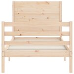 vidaXL Cadre de lit sans matelas bois massif
