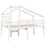 vidaXL Lit haut avec toit blanc 80x200 cm bois de pin massif